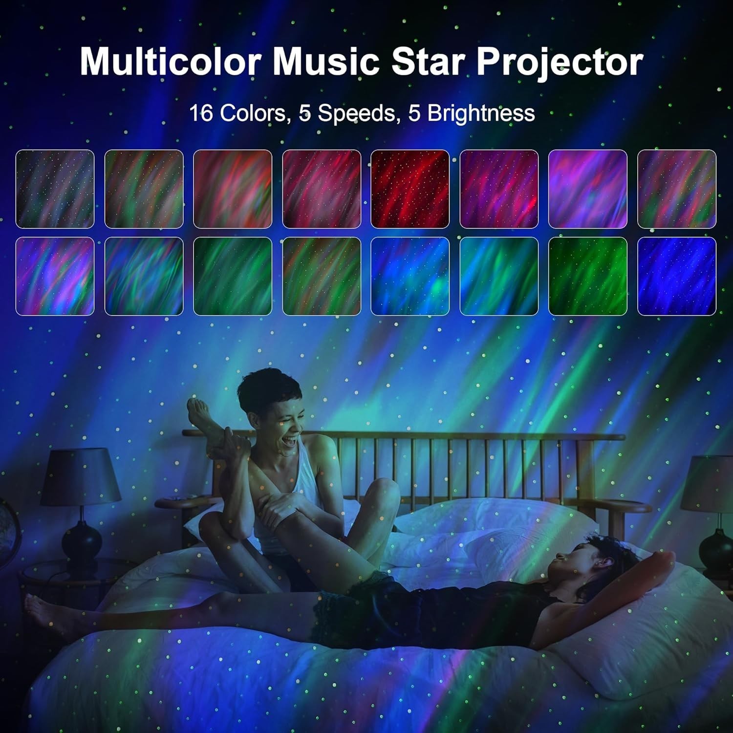 Galaxy Projector, Northern Galaxy Light Aurora, Star Projector with Timer and...