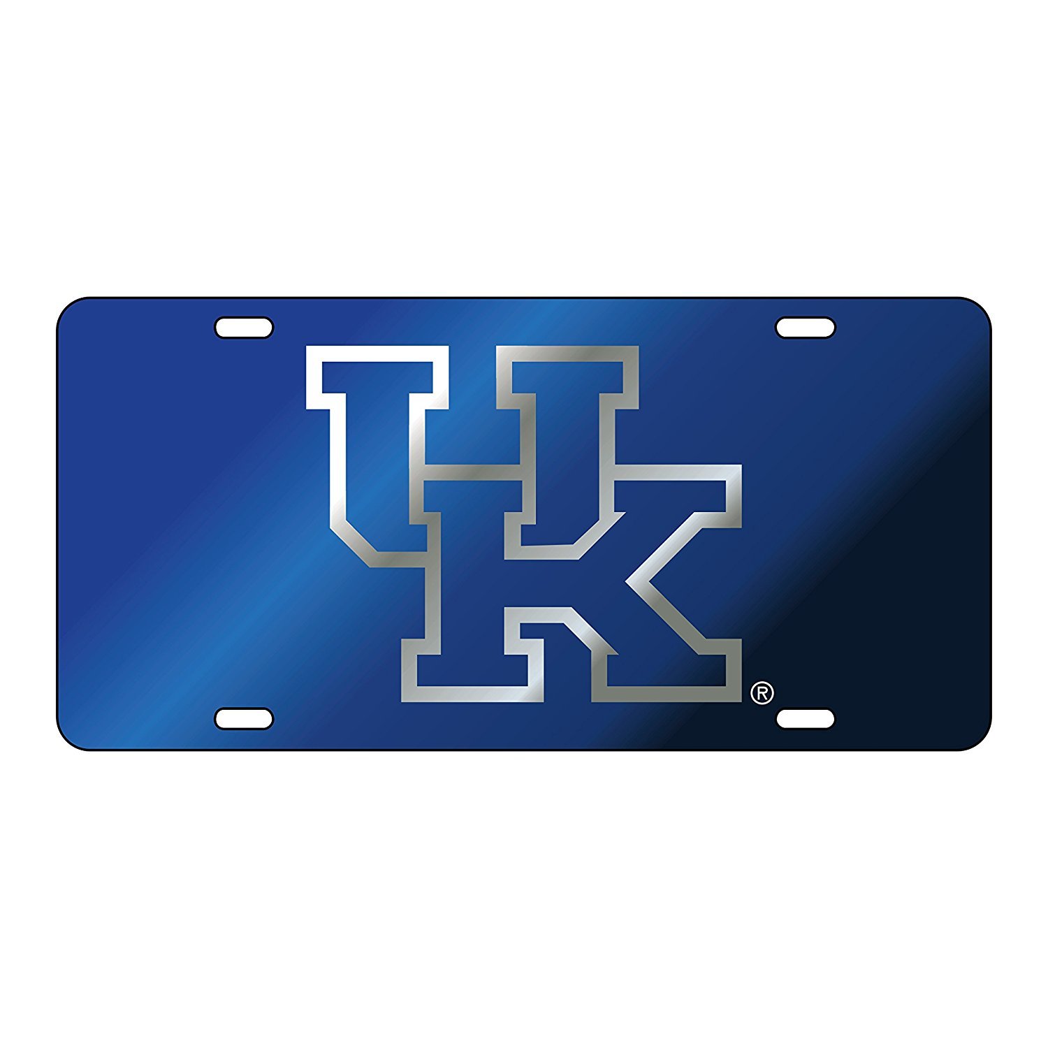 Kentucky Blue & Silver UK Mirrored License Plate / Car Tag