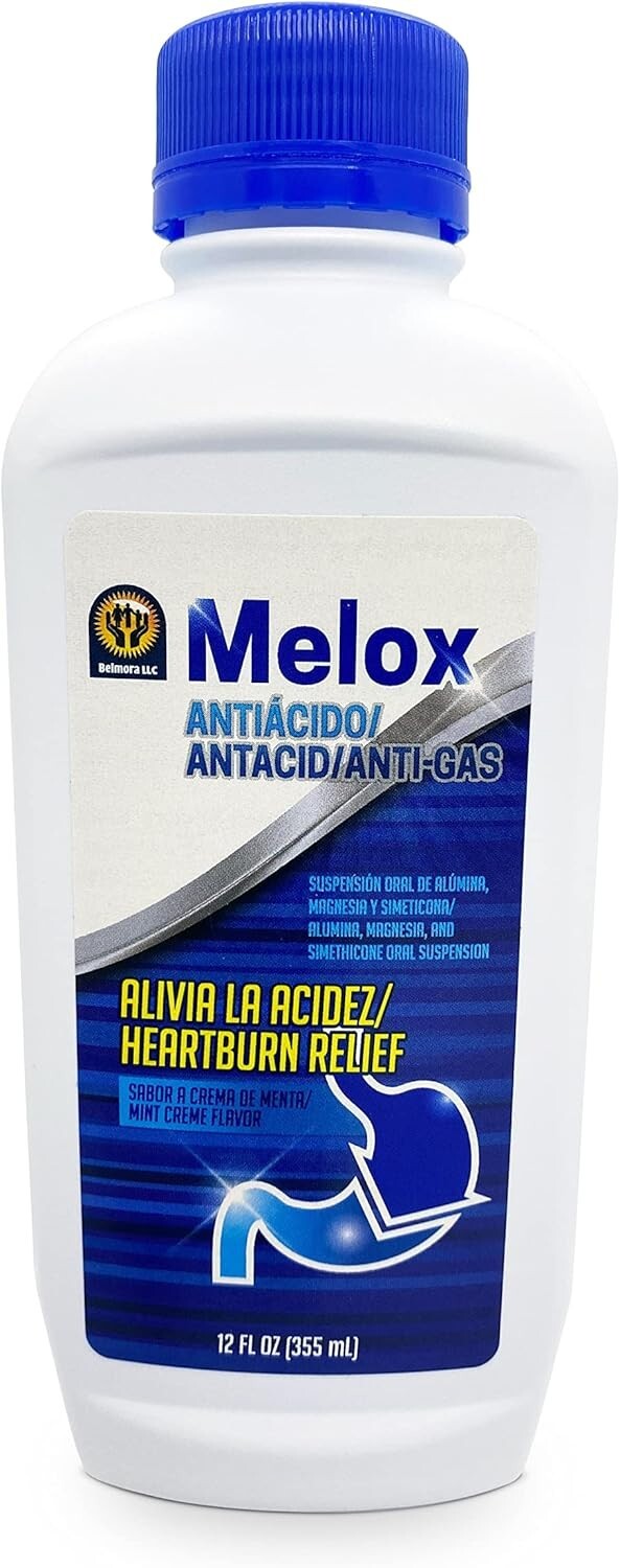 Melox Advance Regular Strength Antacid/ Melox Antiacido 12oz (355ml)