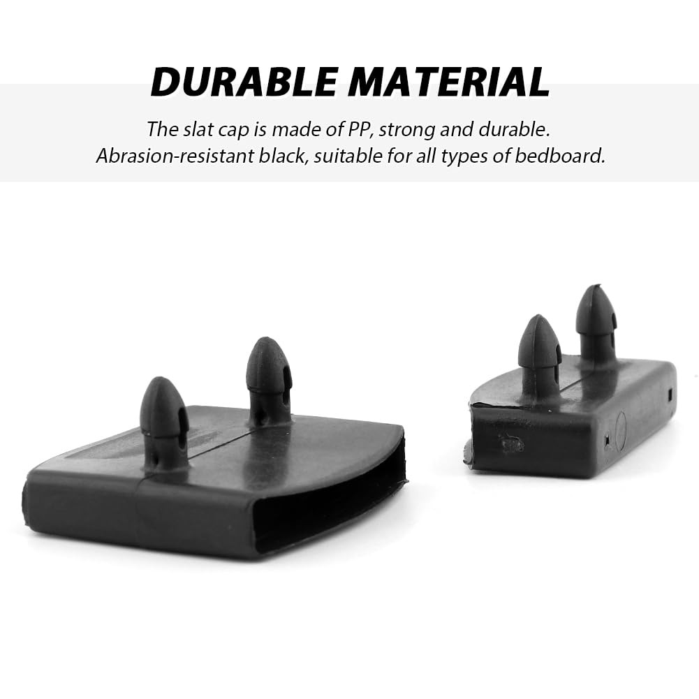 20 PCS 54x10mm Black Plastic Replacement Bed Slat Centre Caps Holders Base