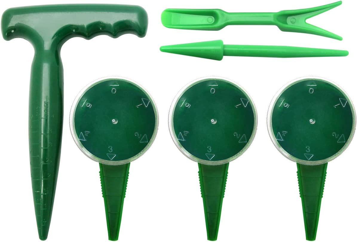 6 Pack Sowing Seeds Dispenser Set, Adjustable Garden Hand Planter Seeder Tool Fl