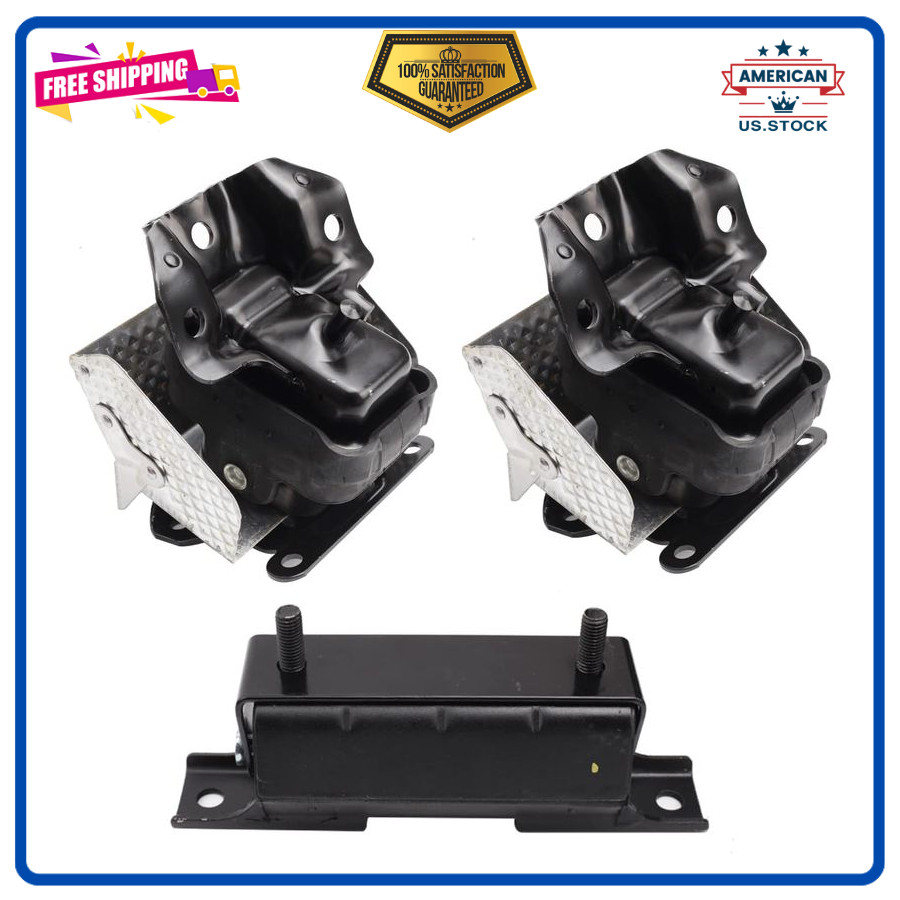 Engine & Transmission Mount Kit Set of 3 Fits 2007–2013 Chevy Silverado 5.3L V8