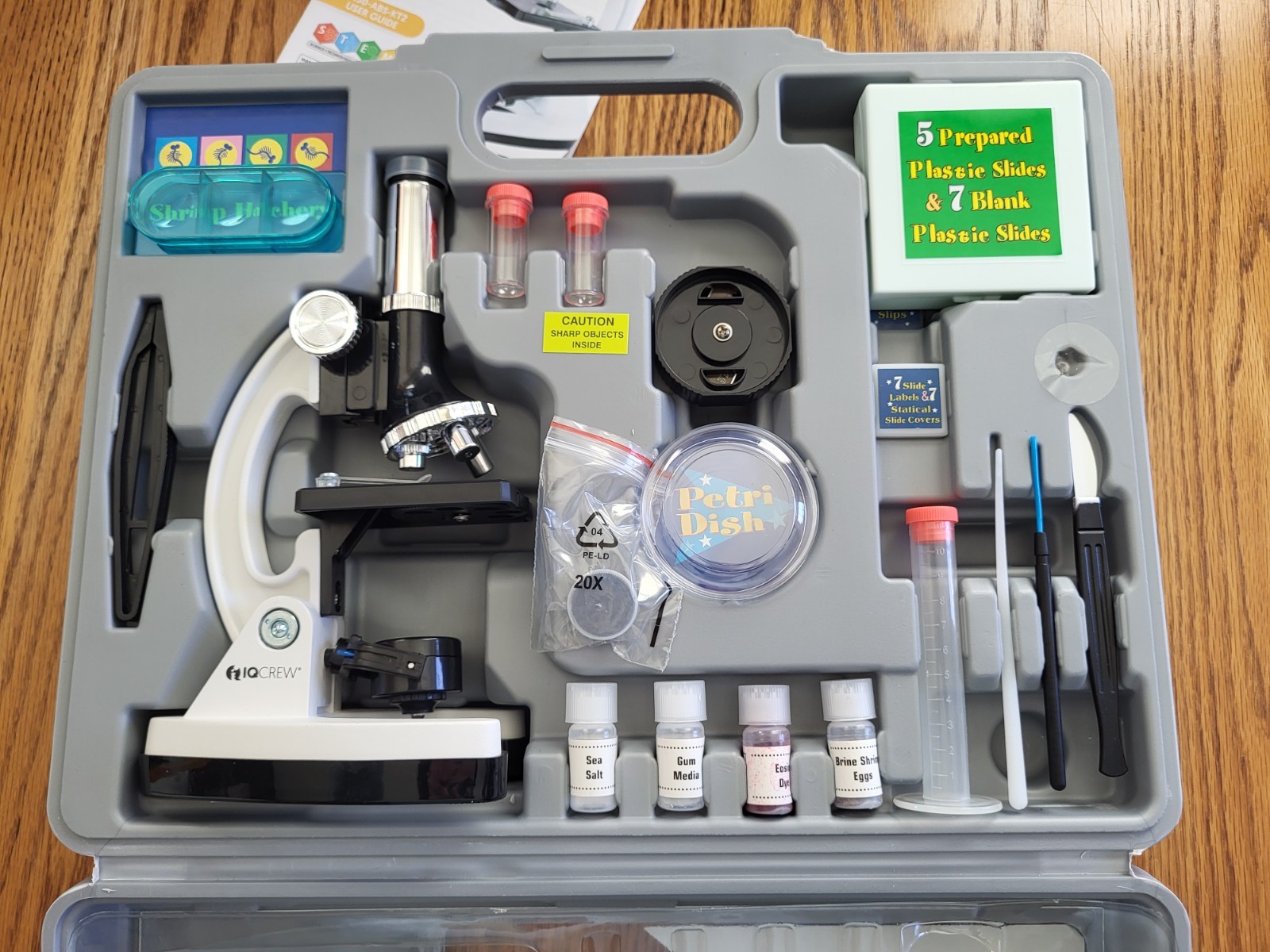 New IQ Crew 52-Pieace Microscope Set - Early Explorer Series - STEM Ages 8+