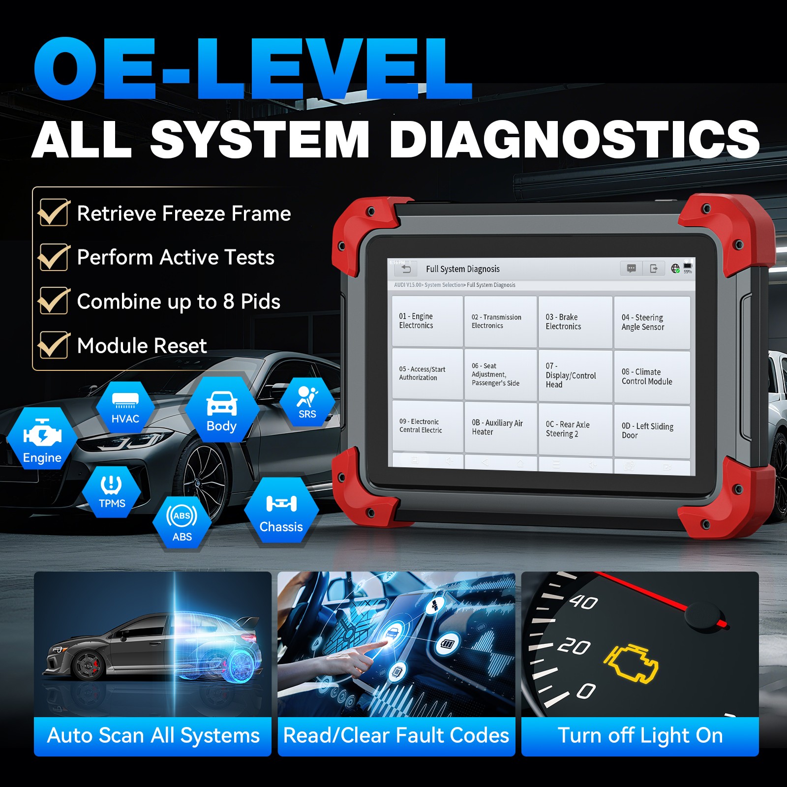 XTOOL D7 V2.0 Bidirectional OBD2 Scanner Diagnostic Key Programmer 36+Services