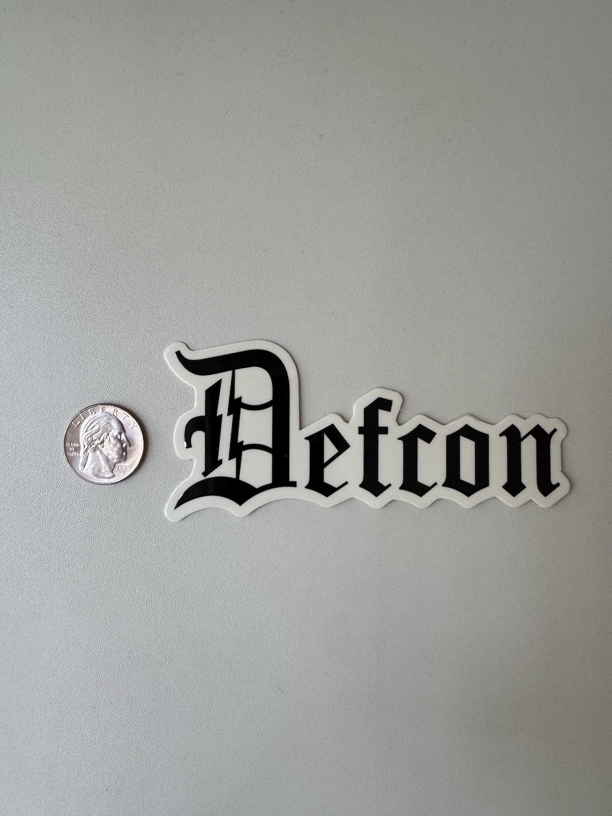 DEFCON GROUP OLD ENGLISH STICKER DEFENSE CONDITION MFG VANS SYNDICATE SLAP