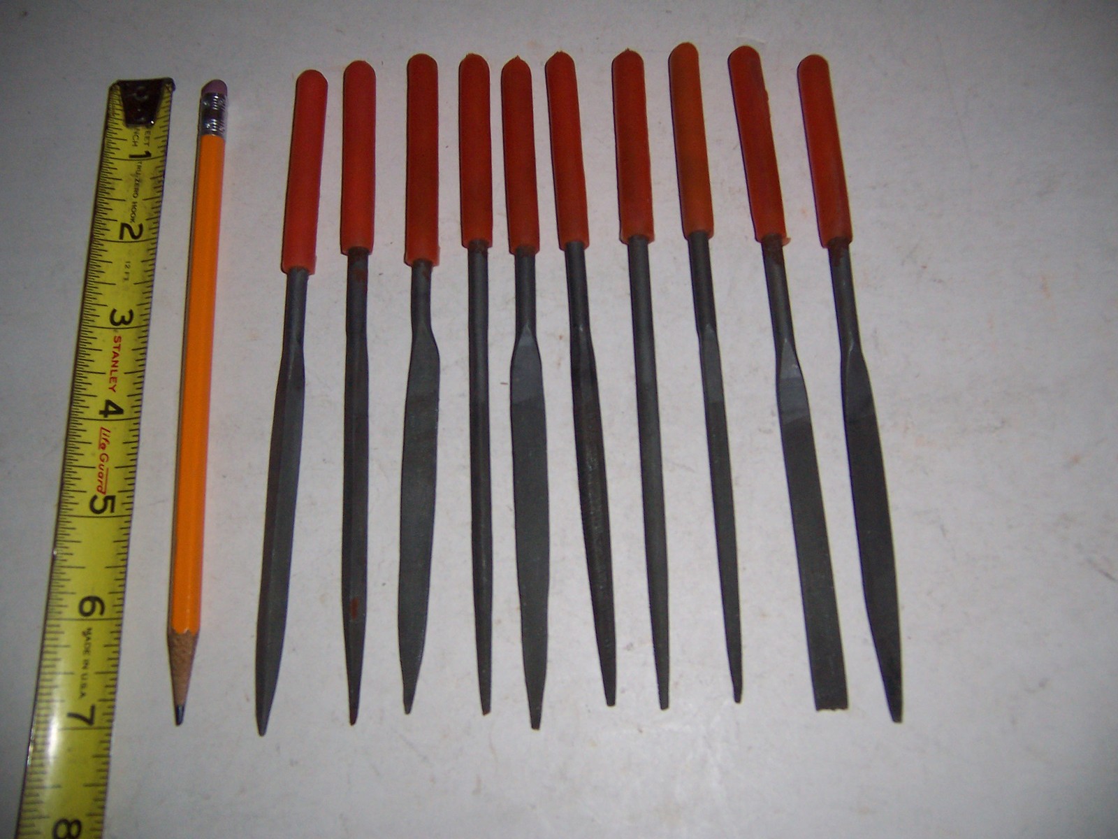 10pcs NEEDLE FILES  SET- HOBBY -JEWLERY- METAL FILING FILE 5MM X 180MM  7" LONG