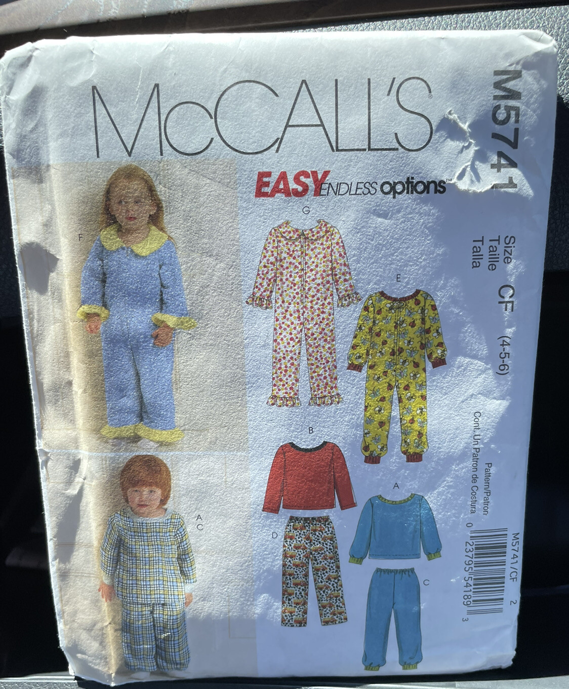 Sewing Pattern NIP McCalls 5741 (2008) Childs Top Pants Jumpsuit Sizes 4-6  Y2K