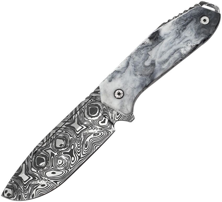 Takumitak Takumi Fixed Knife 4.5″ 3Cr13 Steel Blade Black Glow Resin Handle