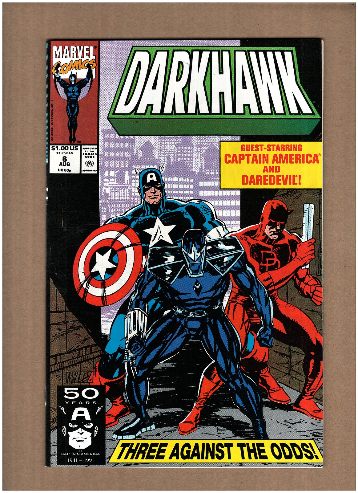 Darkhawk #6 Marvel Comics 1991 CAPTAIN AMERICA DAREDEVIL APP. NM- 9.2
