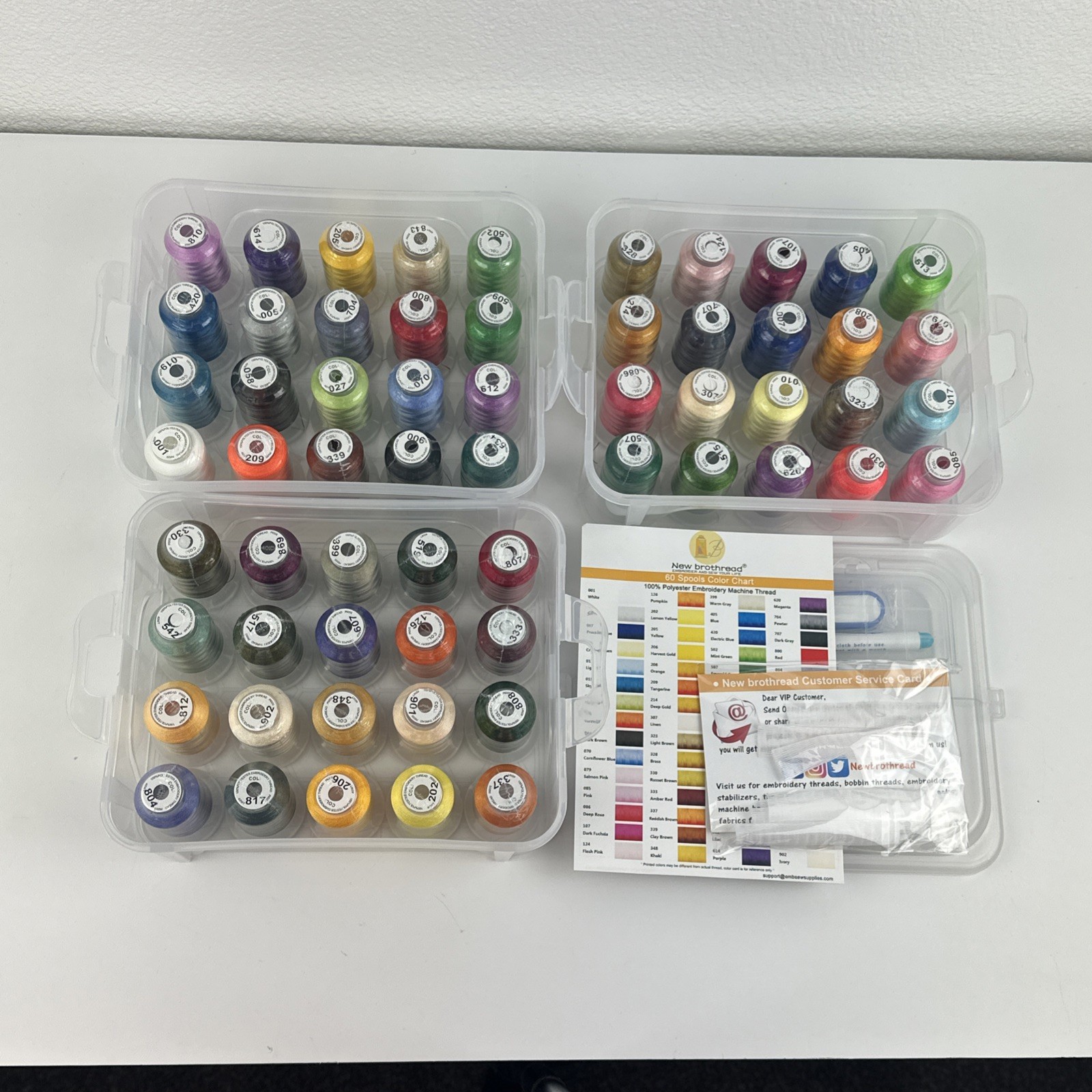 New Brothread Embroidery Thread 60 Spools New