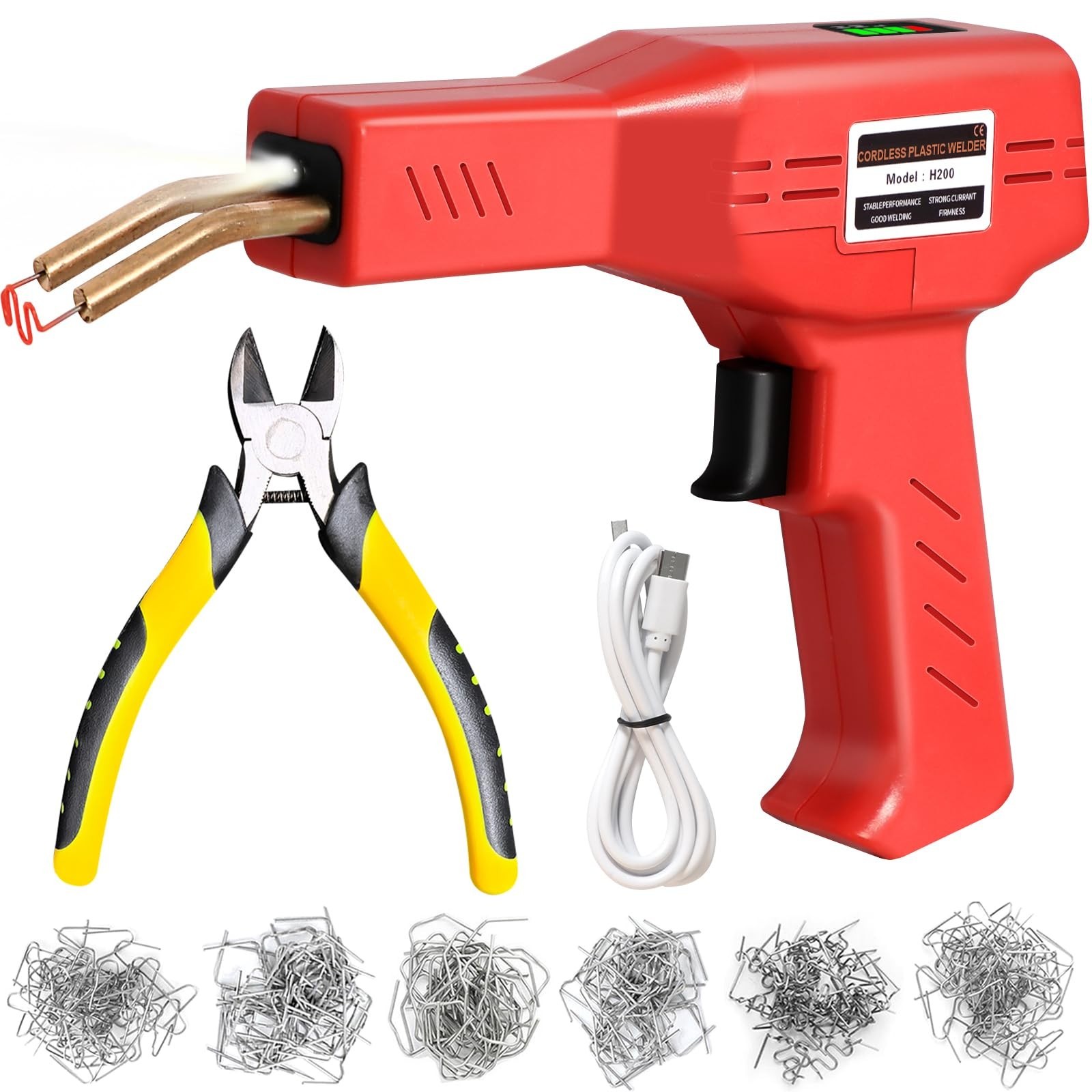 ATOLS Upgraded 220W Cordless Plastic Welder, 1000PCS Staples, USB Rechargeabl...