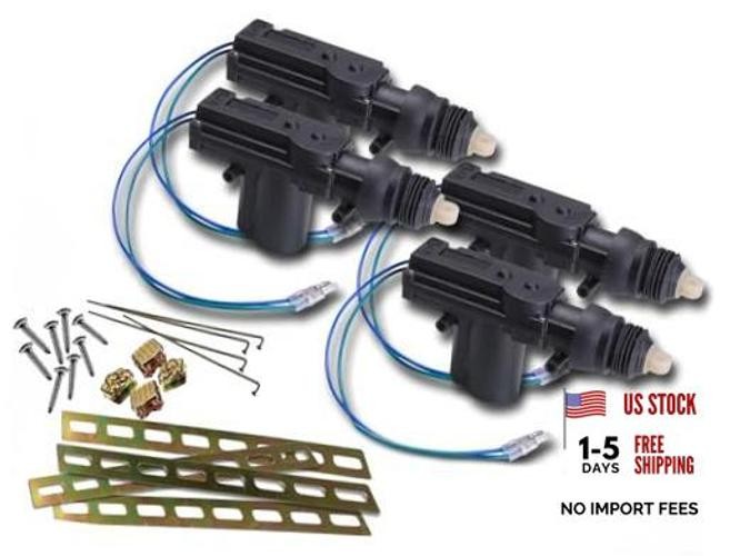 Universal Car Power Door Lock Actuators- Premium Quality Auto 12V Power 4 Pack