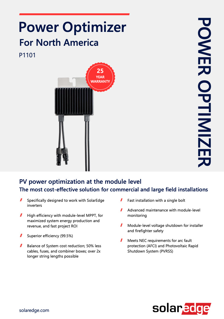 (New - Box of 10) SolarEdge P1101 Solar Optimizer