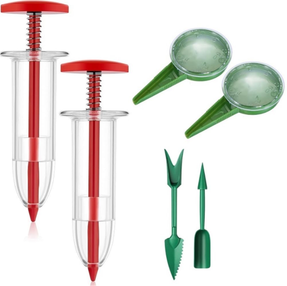6 Pcs Mini Sowing Seed Dispenser Handheld Seed Planter Tool for Gardening Lawn
