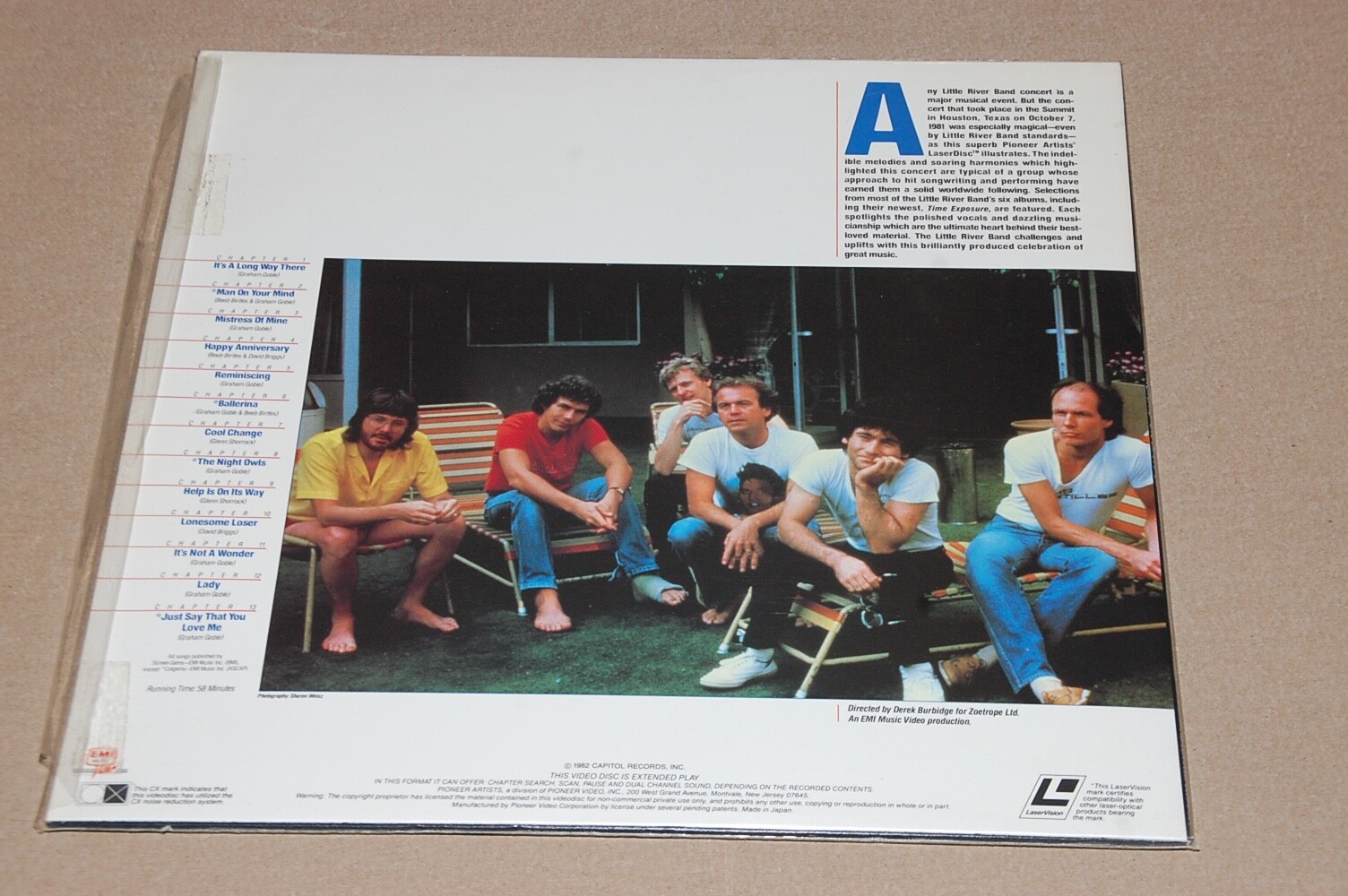 Little River Band: Live Exposure - [Tested + Working] LaserDisc