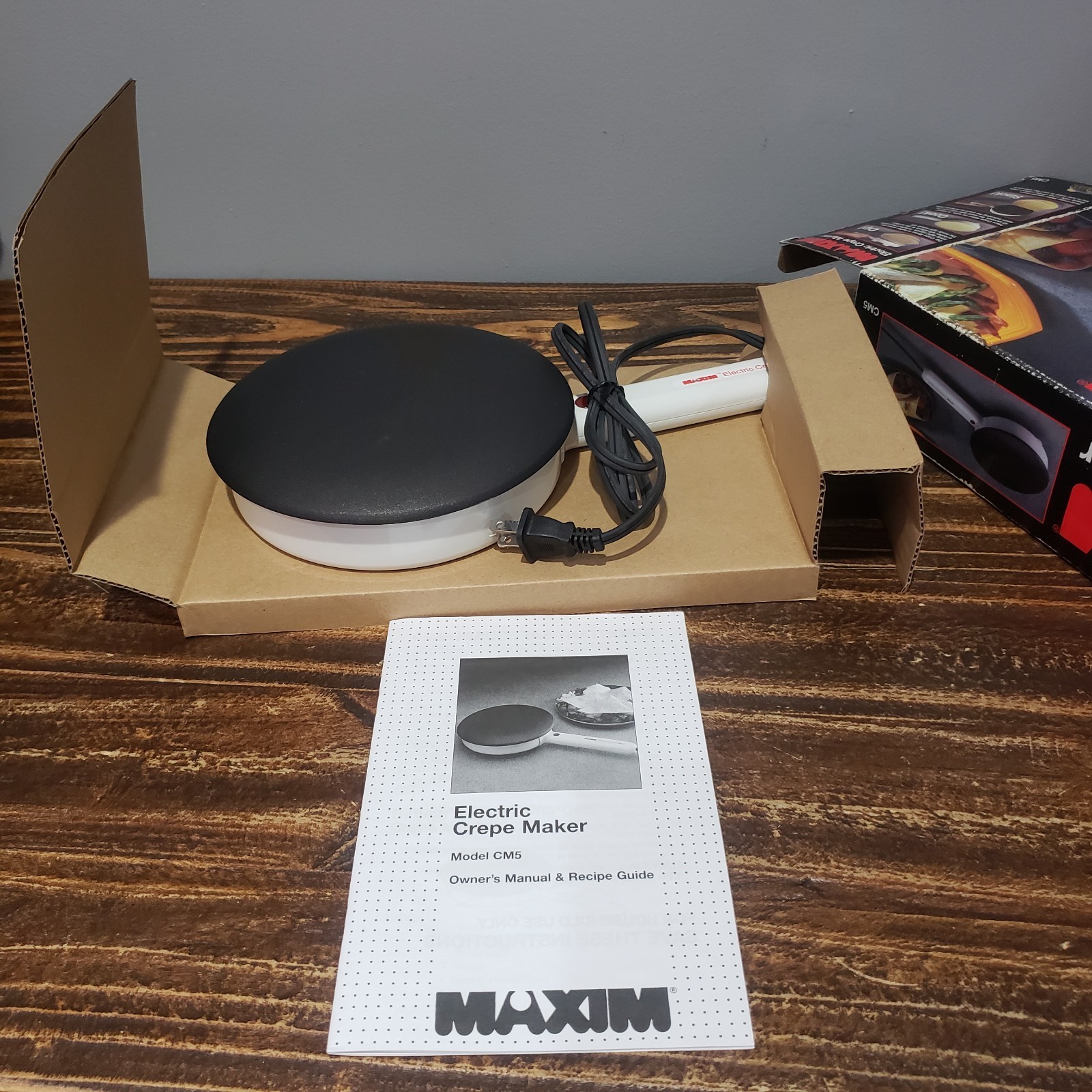 Maxim Electric Crepe Maker New Open Box