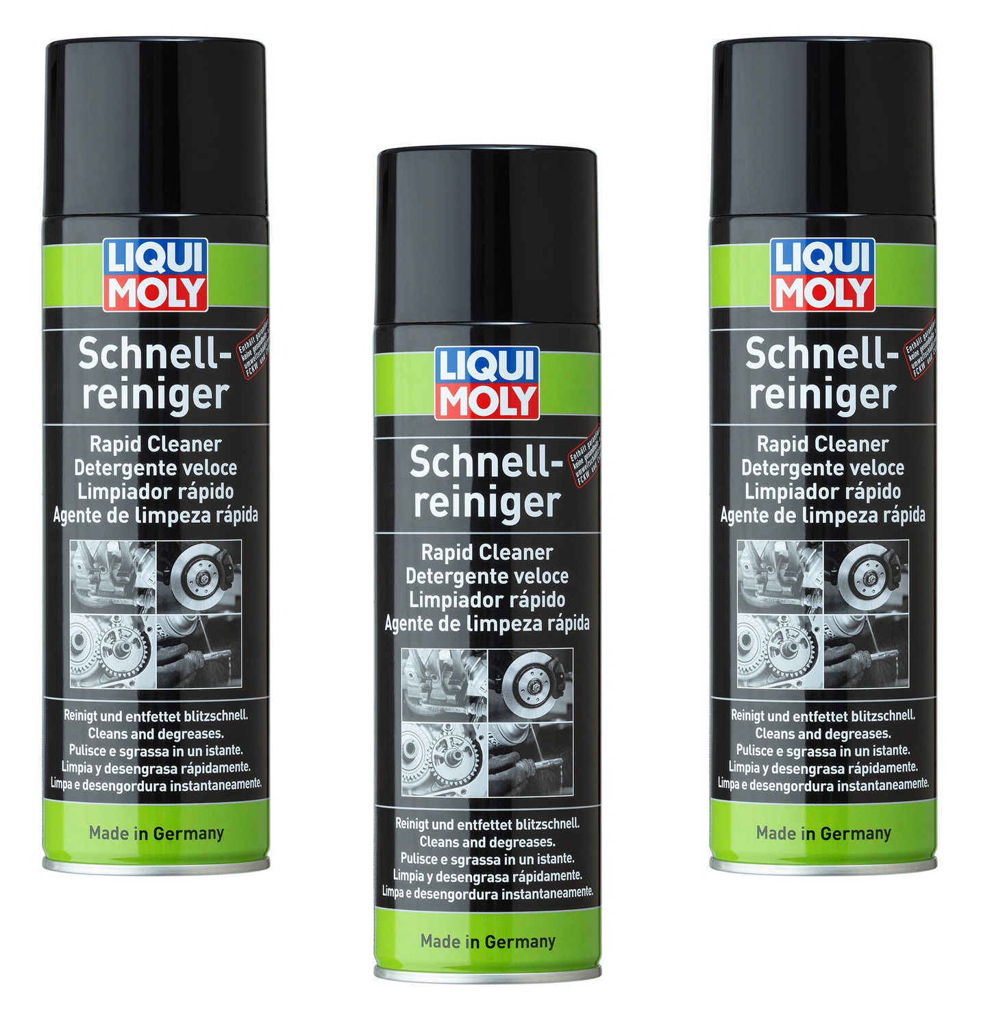 3X Liqui Moly 3318 Quick Cleaner 500 Ml Cold Cleaner Brake Cleaner Cleaner