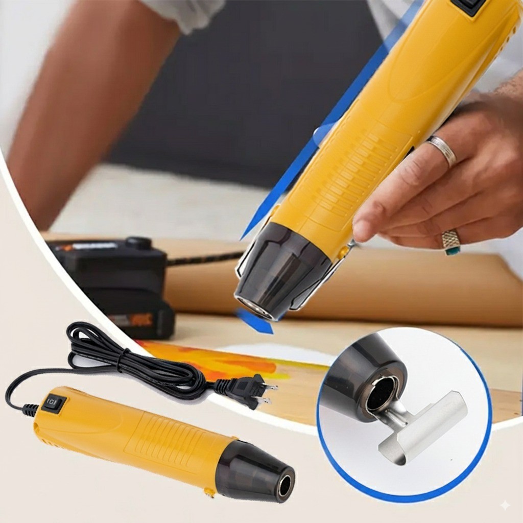 Professional Mini Heat Gun Compact Electric Hot Air Gun with Stand 750°F Max US