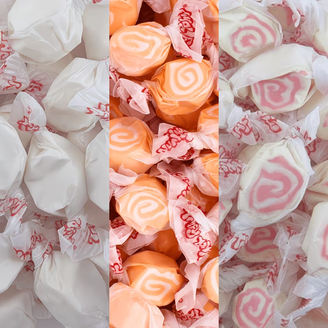 Taffy Town Saltwater Taffy Candy Mix 1.5 LB | Soft Chewy Bulk Candy | Free Ship!