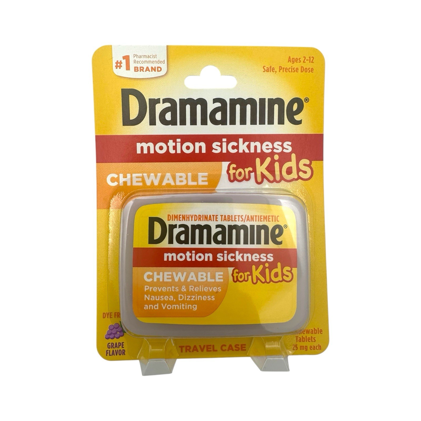 Dramamine Kids Chewable Motion Sickness Relief Grape 8 Count EXP 01/27 - 5 PACK!