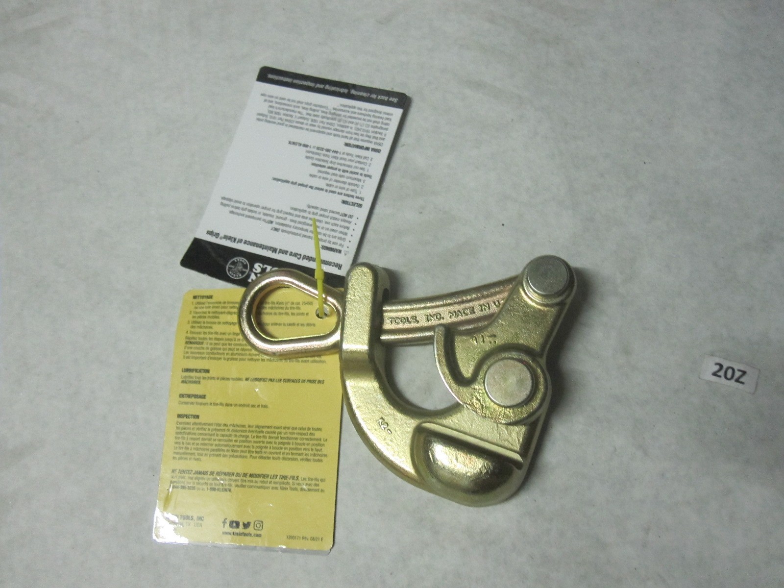 Klein Tool 1604-20L Havens Grip Strand Cable Pull Grip .125"-.50" 5k lb