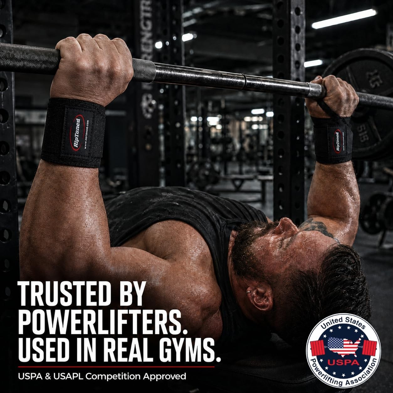 18" Weightlifting Wrist Wraps - Stiff/Flex Options, Thumb Loop, Max Support for