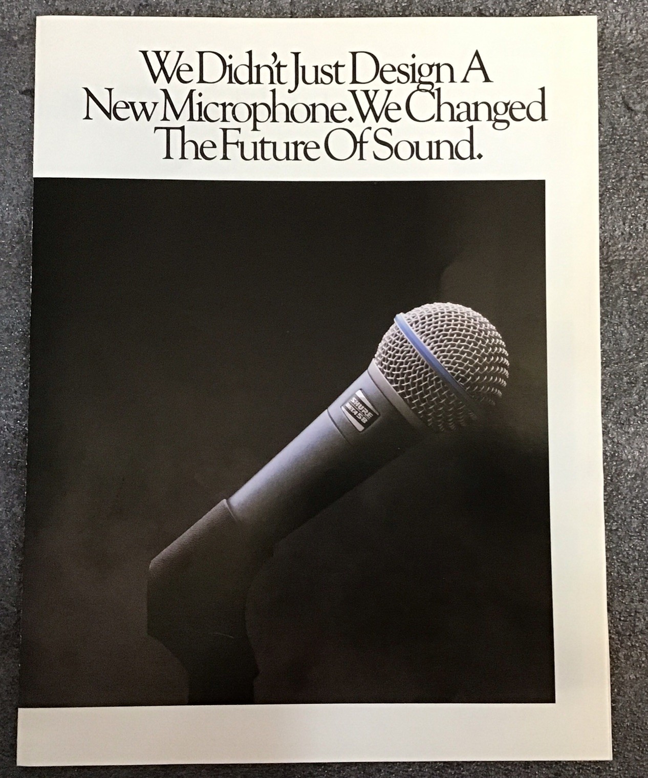 SHURE Microphone Brochure Printed Jan. 1990