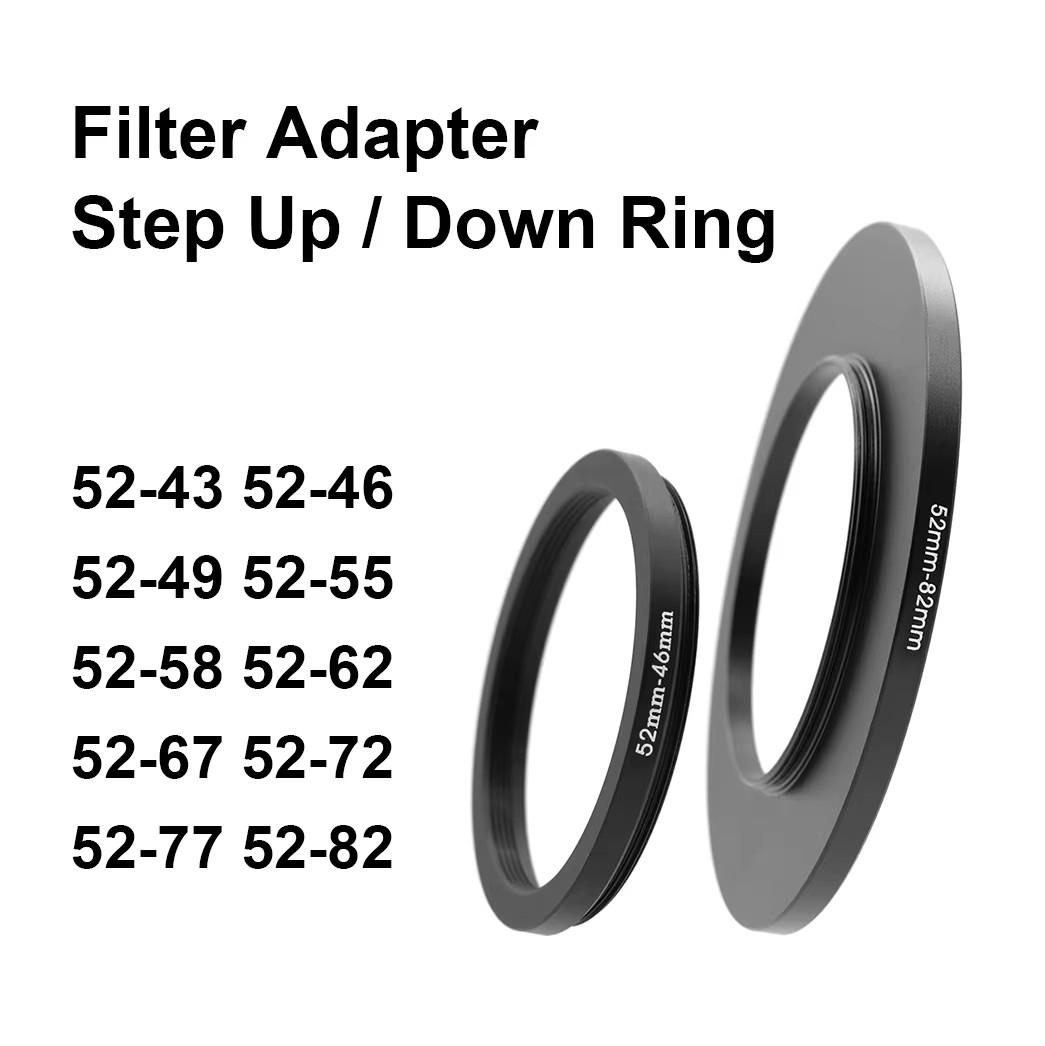 Camera Lens Filter Adapter Ring Step up or down Ring Metal for 52Mm Lens - 43 46