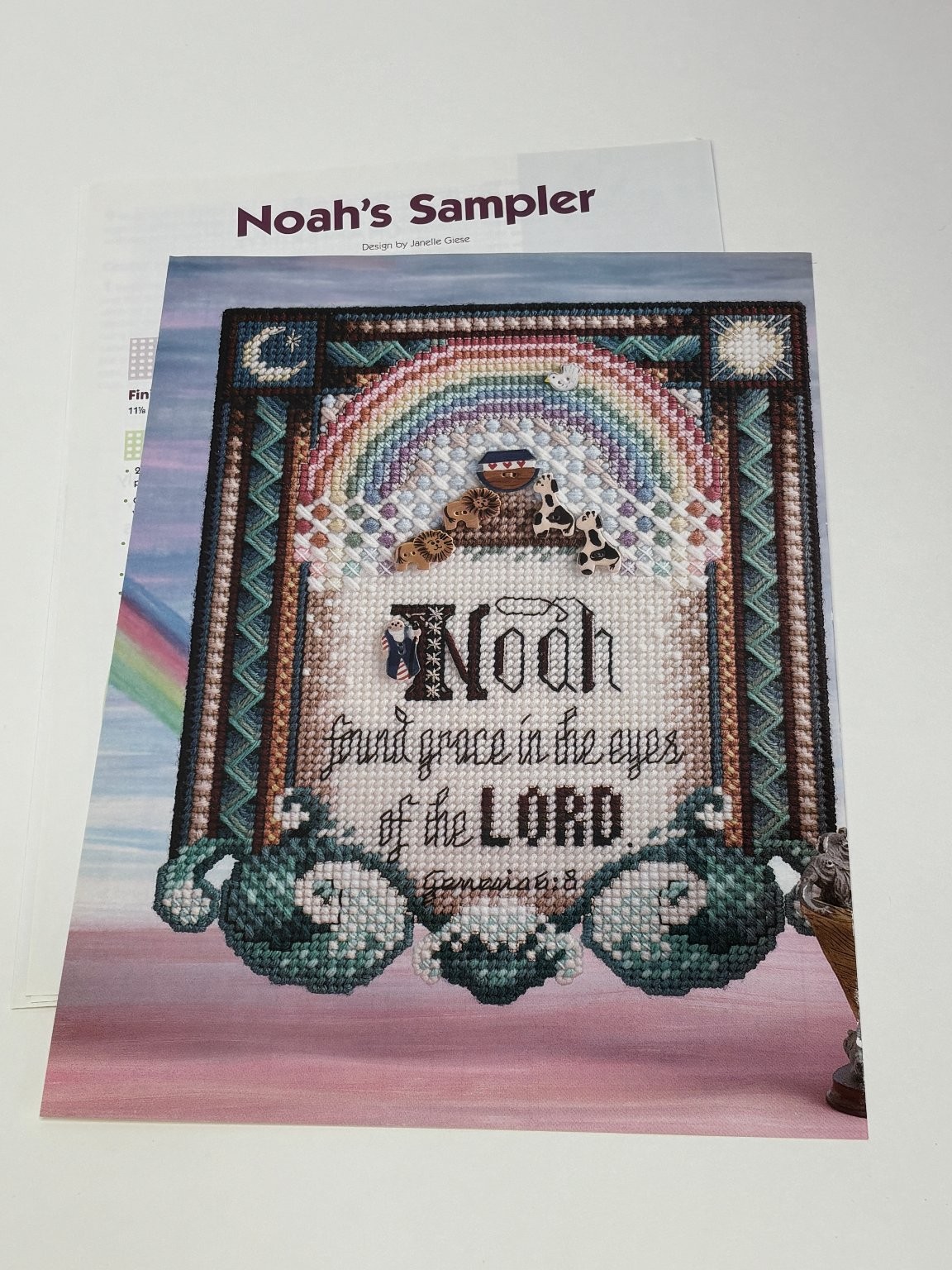 Noah's Sampler Chart Plastic Canvas Pattern Book Pages