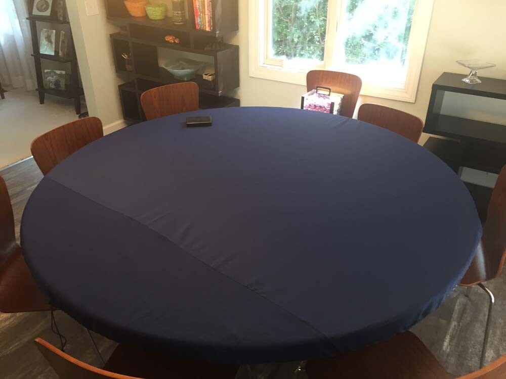 Blue Navy Poker table cover Speed lite fits 72" round  overlay USA made npdfs