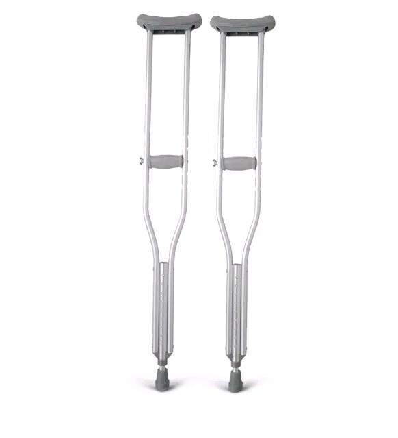 Medline MDSV80535 Standard Aluminum Crutches, Adult, 1 Pair New! 