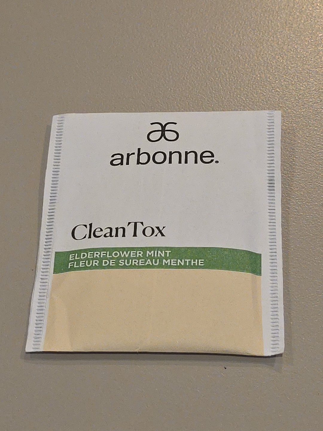 Arbonne CleanTox Herbal Detox Tea Caffeine Free ELDERFLOWER MINT - 1 bag Sample