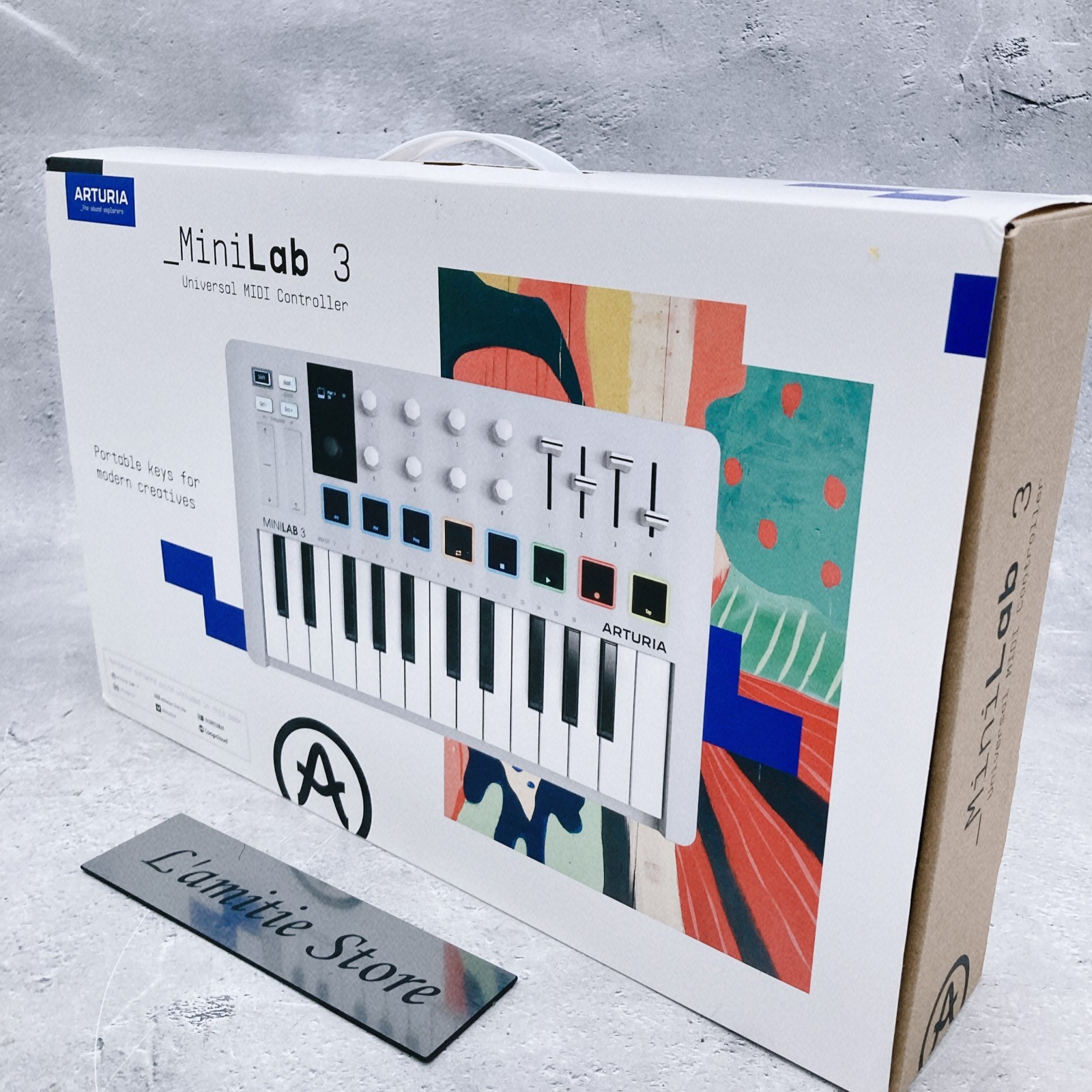 Arturia MiniLab 3 White WH MIDI Keyboard Controller MK3 25-Key Compact MiniLab3