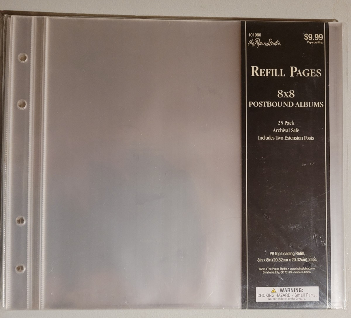 The Paper Studio Refill Pages 8x8 Postbound Album 25 pack (new w/defect)8x8 page
