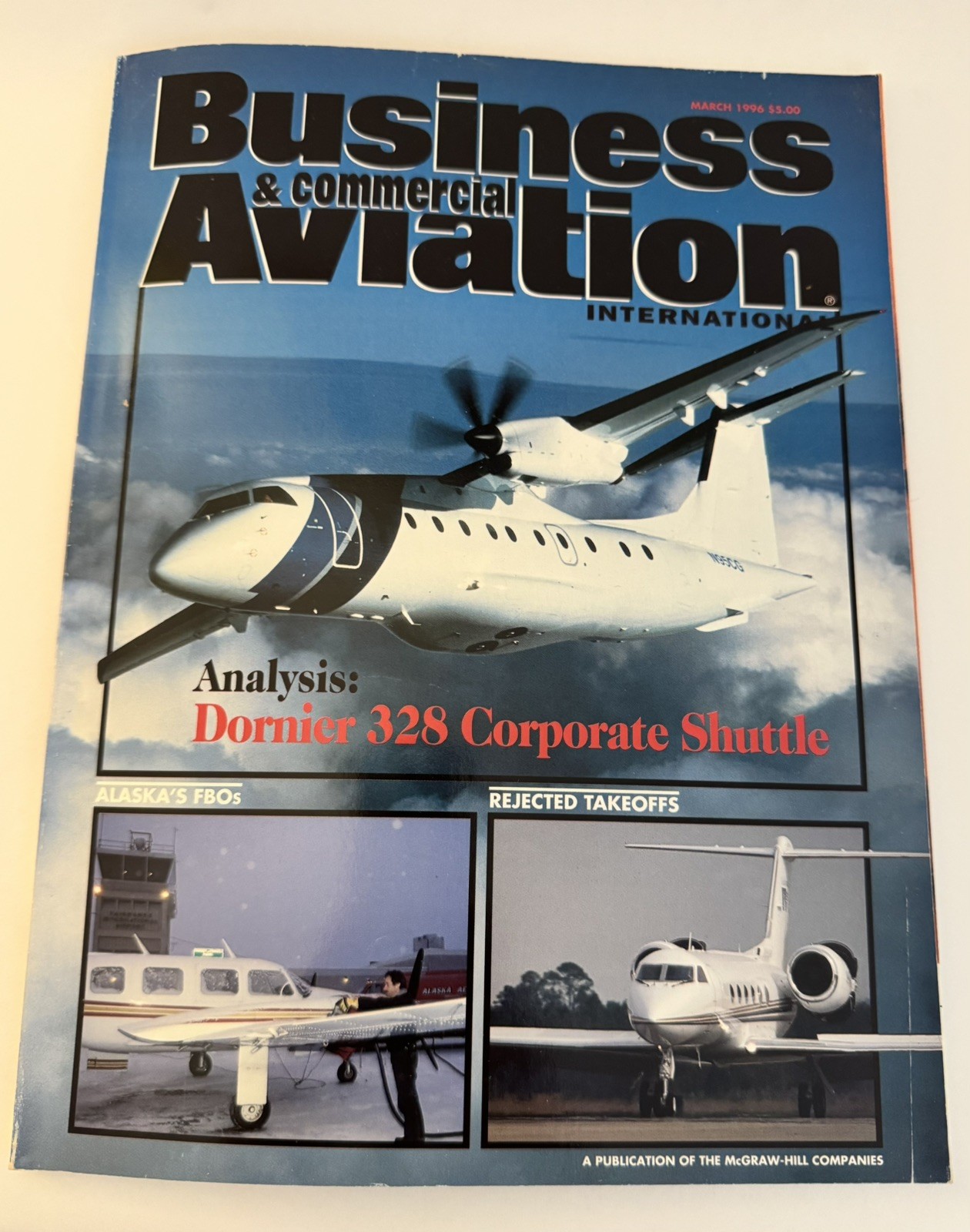 Business & Commercial Aviation Magazine March 1996 - Original