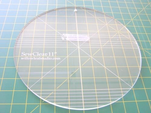 6 pc set 1/4" thick longarm acrylic circle rulers Odd number size Sew Clear#1479