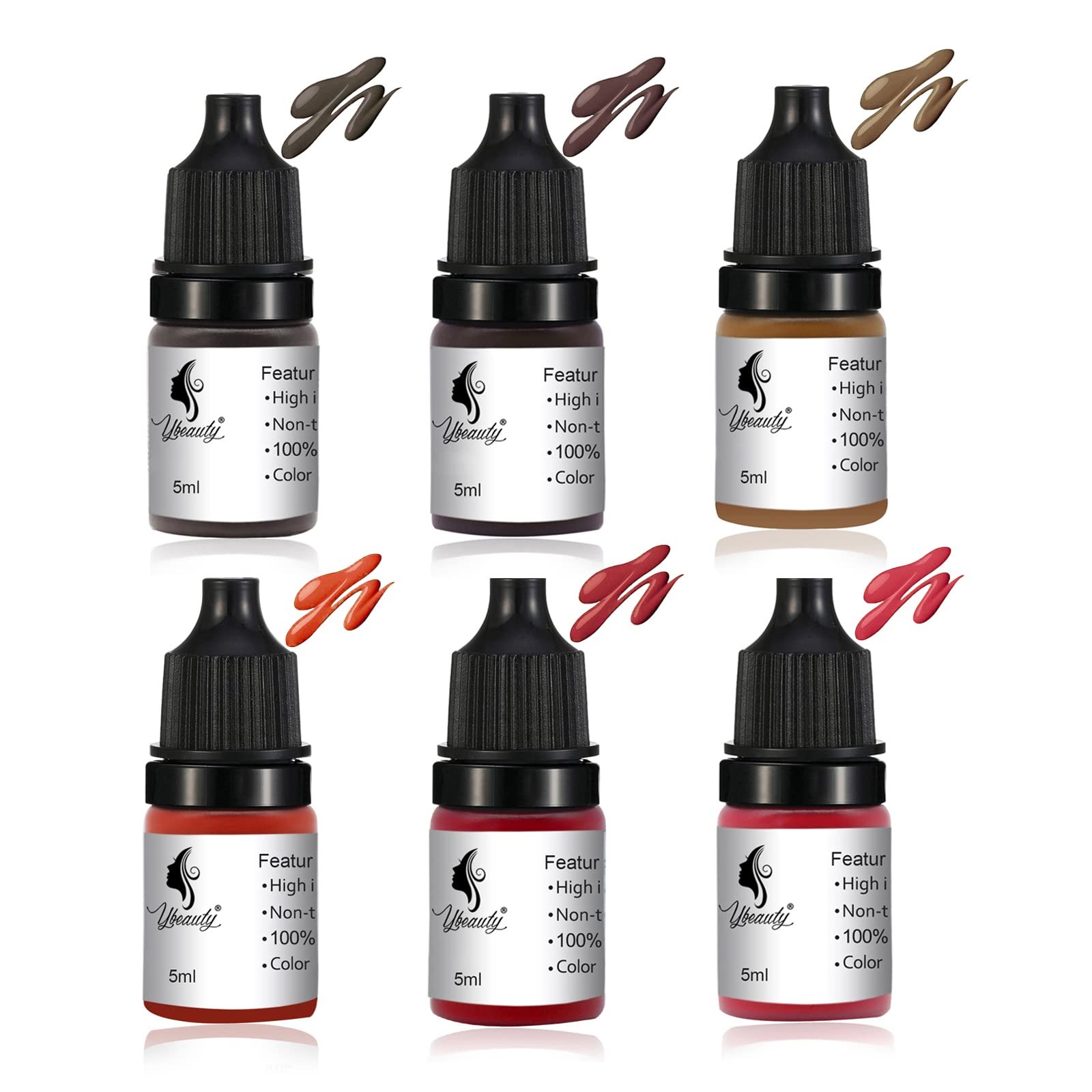 Tattoo Ink Permanent Eyebrow Make up Pigement for Eyebrows Eyeliner 0.17 oz