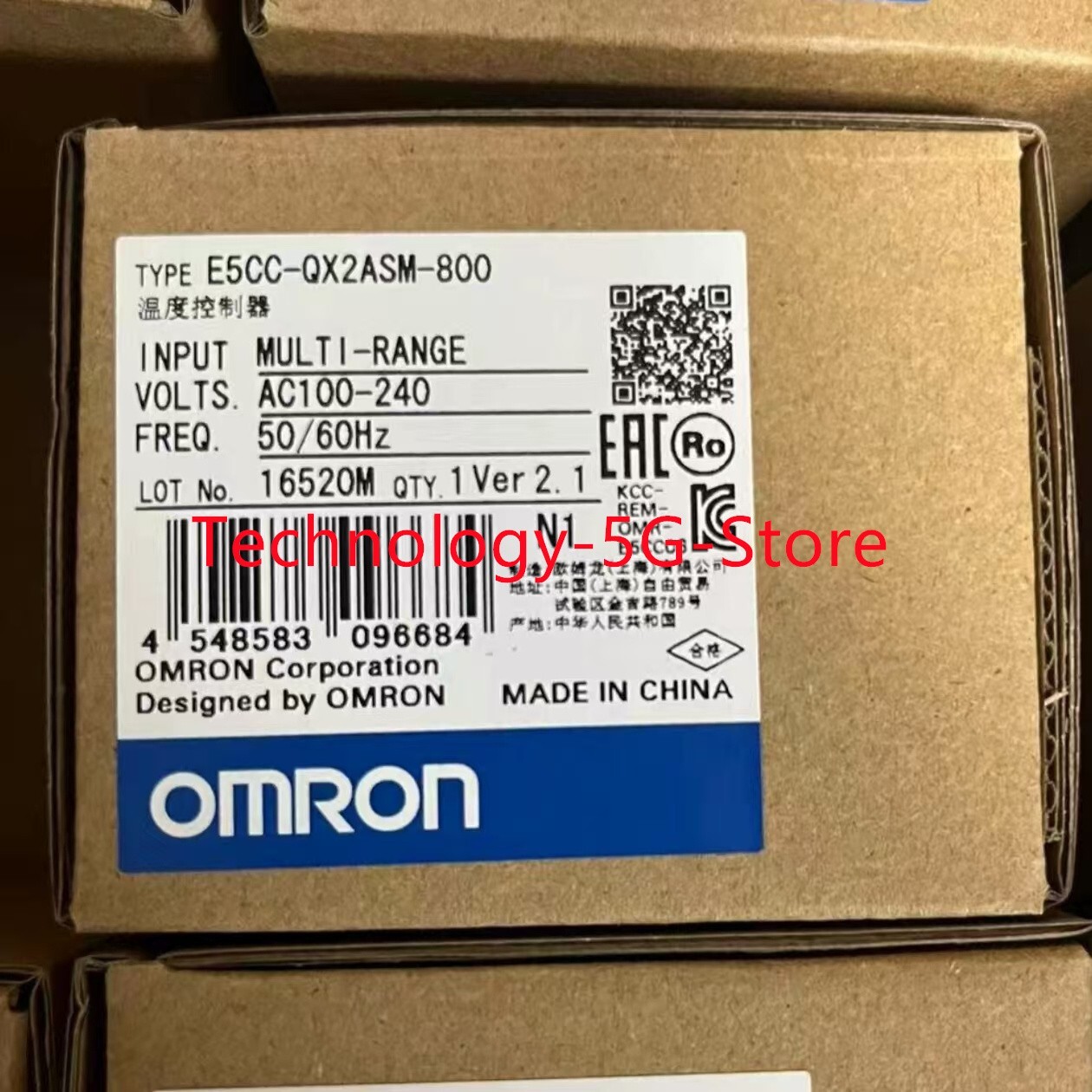 New Omron E5CC-QX2ASM-800 100-240VAC Digital Temperature Controller