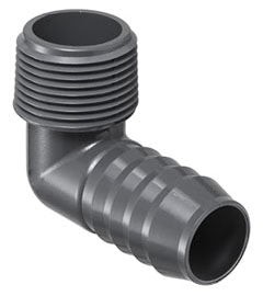 Spears 1413-012 1-1/4" PVC Insert 90 Elbow Insert x MIPT