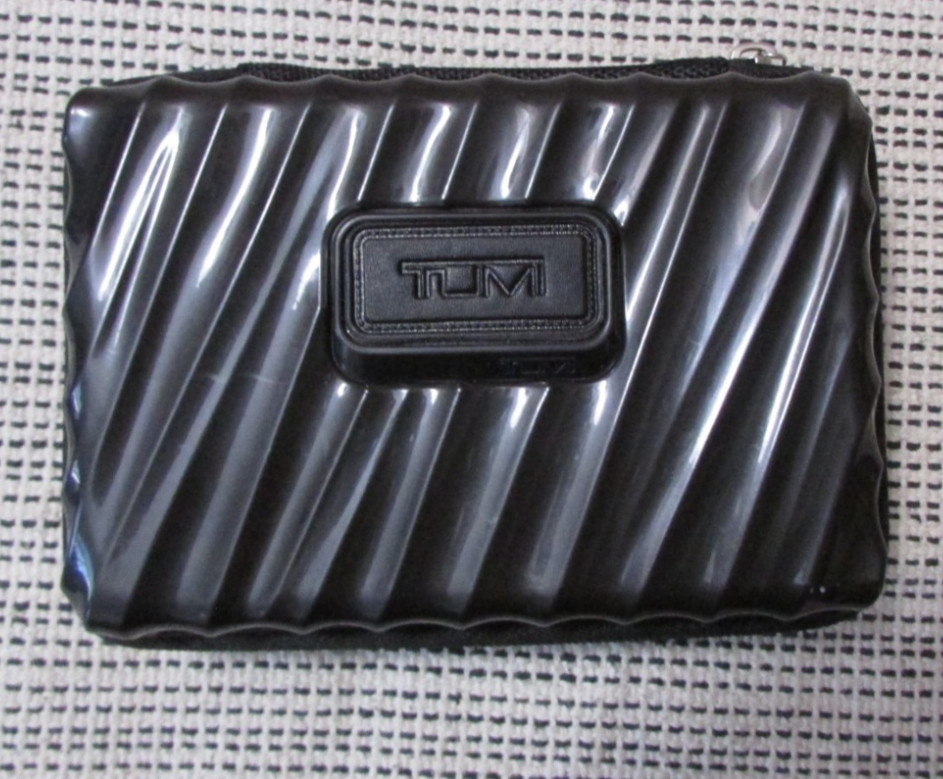 Tumi for Delta Black Mini Hard Shell Amenity Case Kit EMPTY Case No Accessories