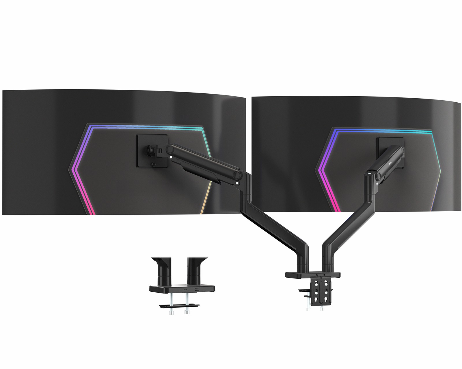 VIVO Mechanical Spring Dual Ultra Wide Monitor Mount, Fits up to 45" Screens