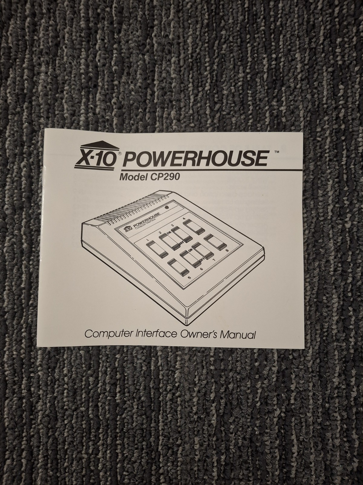 Vintage X-10 PowerHouse CP290 Computer Interface Owner's Manual