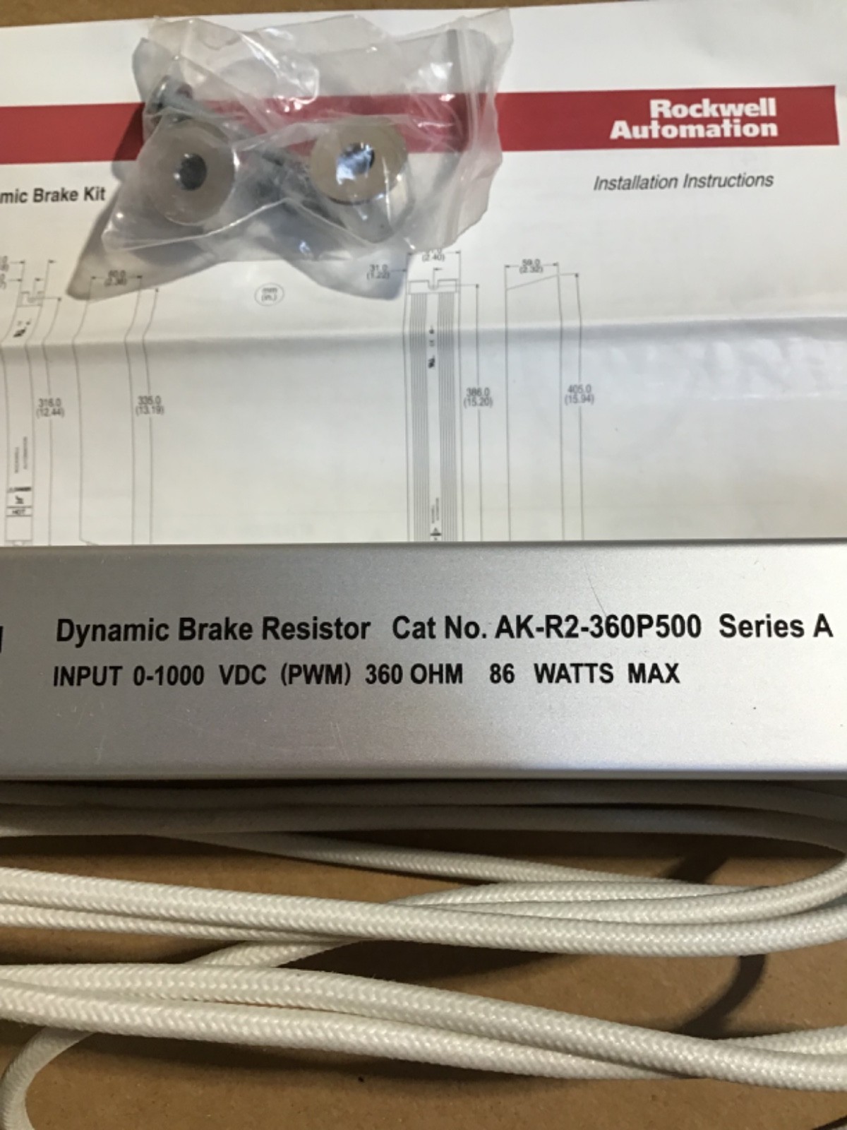 ROCKWELL AUTOMATION AK-R2-360P-500 DYNAMIC BRAKE RESISTOR, NEW IN BOX