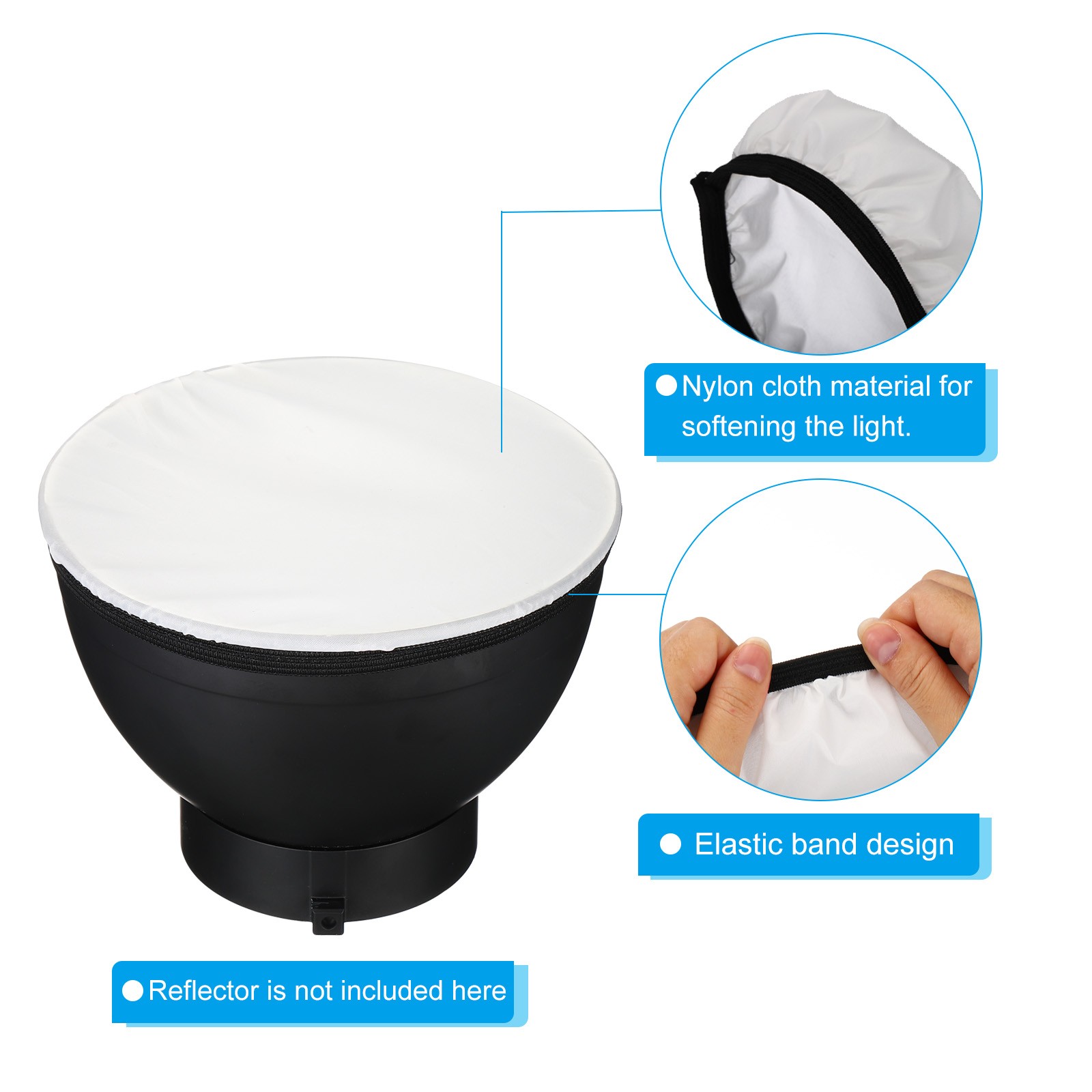 7" 18cm soft diffuser lamp cover, 2pcs diffuser cloth, white
