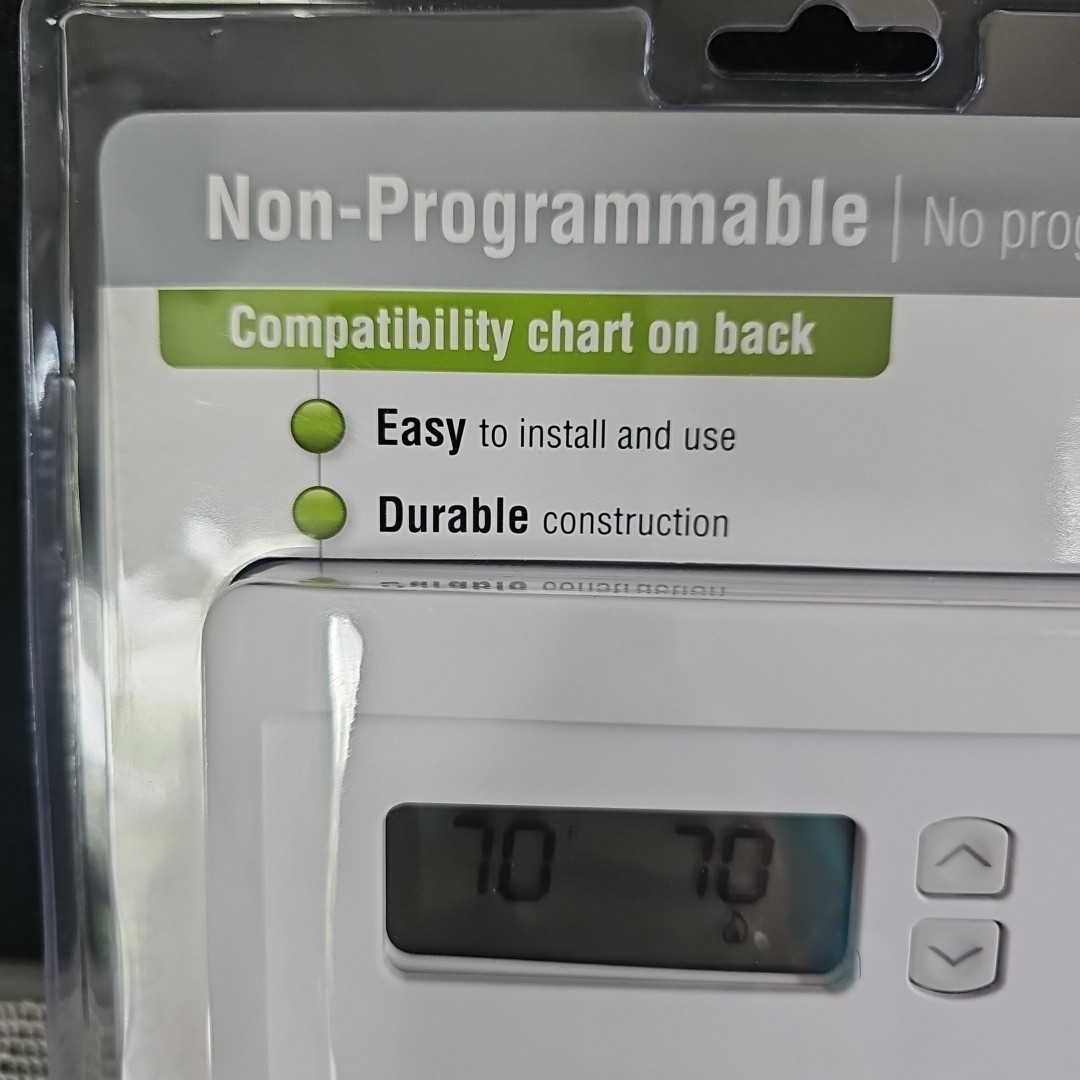 White Rodgers NP100 Non-Programmable Thermostat Heating & Cooling Sealed