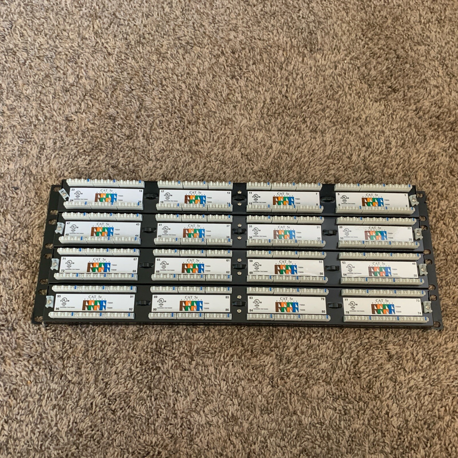 NEW DYNACOM - Rackmount 96 port Cat5e Patch Panel