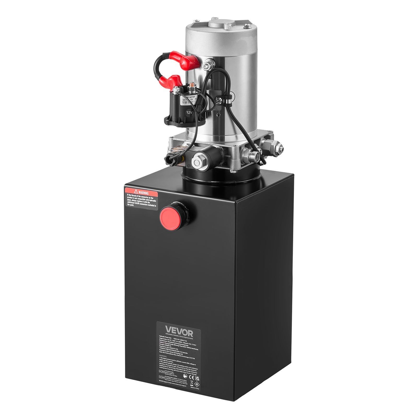 Hydraulic Power Unit 10Qt Single Acting 12V 3200psi 0.91gpm Reservoir