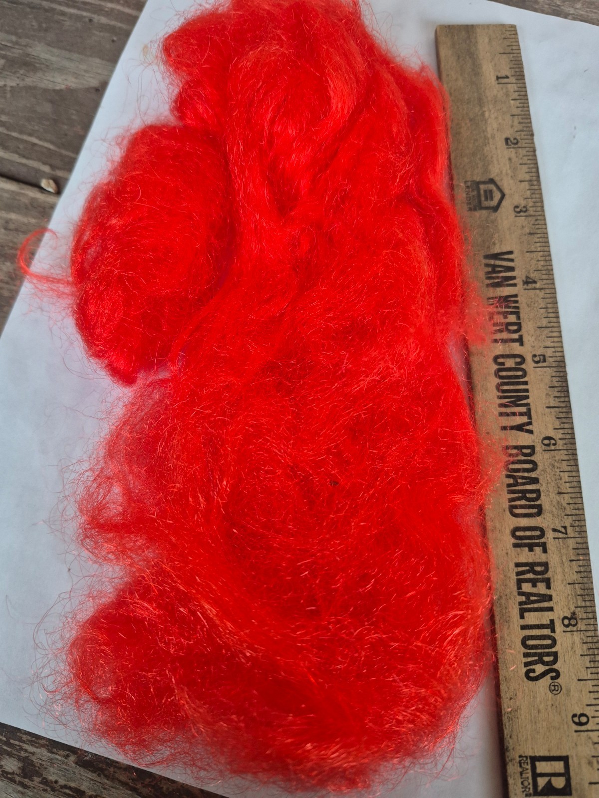 Firestar Raw dubbing  Nylon material dye coral 8 grams