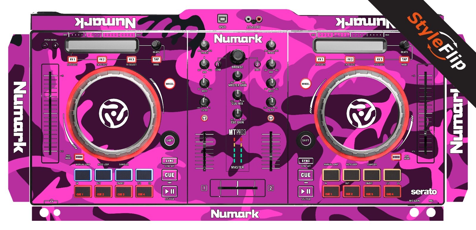 Numark Mixtrack Pro 3 Skin | Pink Camo | Protective Decal | StyleFlip Skins