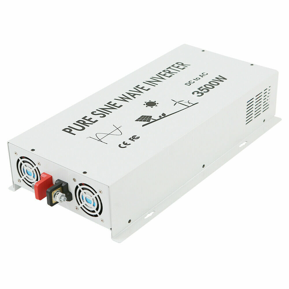 3500 Watt Power Inverter 24V to 120V Pure Sine Wave Generator Solar Home System